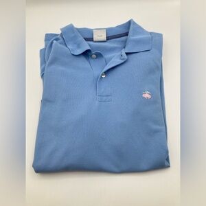 Brooks Brothers 1818 Men’s Robin Egg Blue Short Sleeve Performance Pique Sz L